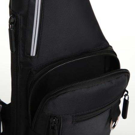 Male bag-bag from textiles, black color-3