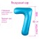 Foil ball 40 "number 7", color cold blue SLIM