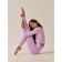 Crop female top with long sleeve Crop Top Manica Lunga, size 46, color Lilac