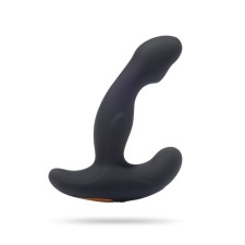 Prostate massager, point stimulator G, vibrovalla, silicone, black