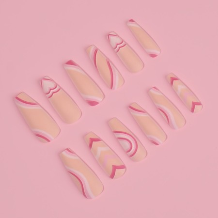 Pavers "Grace", 12 pcs, with adhesive plates, ballerina shape, beige/pink color-2