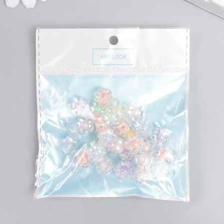 Busina Acryl with the undersized hole "Flower - middle" nr 30 pcs Color 0.5x1.2x1.2 cm 78926-2