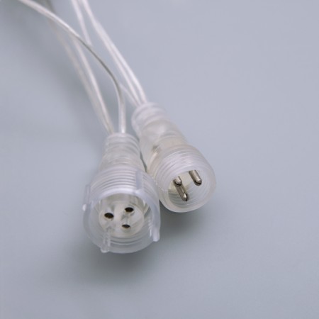 Garland "fringe" 3 × 0.9 m, IP44, UMS, transparent thread, 232 LED, glow warm white, 220 V-4