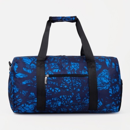 Sports bag with lightning, external pocket, blue color-1