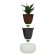 Sandy Bowl Kashpo, 2 subjects: internal and outer capacitance, 9 l, white color