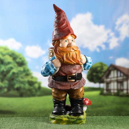 Garden figure "A peasant with a basket behind him" 80x40cm-2