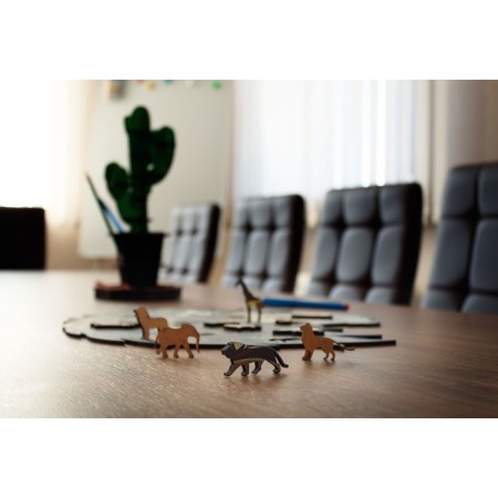 Wooden, figured puzzle Ewa "Leo", 41x37 cm-7