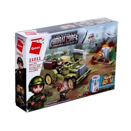 Designer Military Zone "Jeep", 3 minifigurs and 264 parts-2