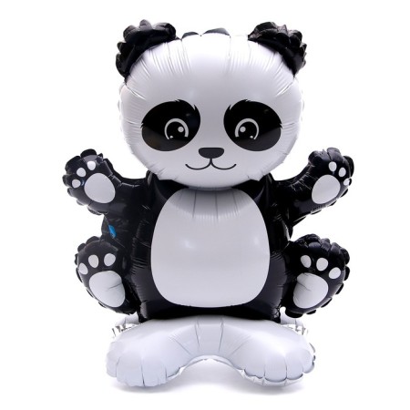 Foil ball 18 "Sweet Panda", on a stand, under the air