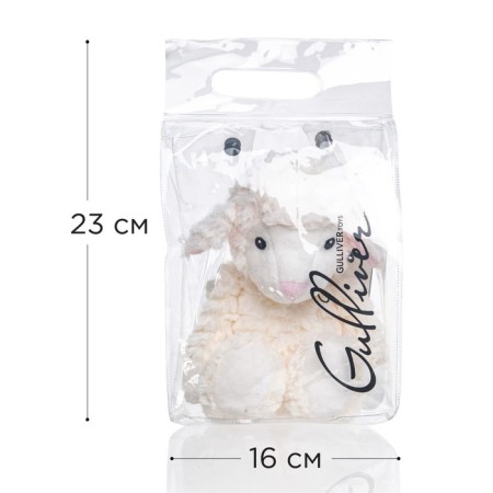 Soft Gulliver toy "lamb elf", white color, 28 cm-9