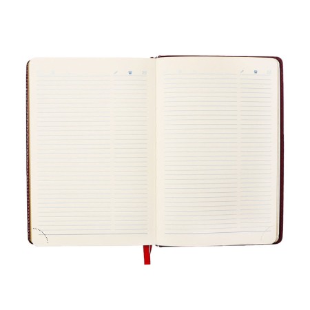 Dated diary of 2025, A5, 168 sheets in the ruler, leatherette "Nebraska", gold cut, burgundy-12