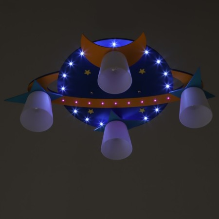 Chandelier 670608/4 E27 40W yellow-blue 50x40x26 cm Bayerlux-4