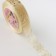 Kapron tape with embossing "Figure snowflakes", 25 mm × 23 ± 1 m, beige/gold color