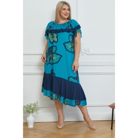 Female dress, size 54, turquoise color