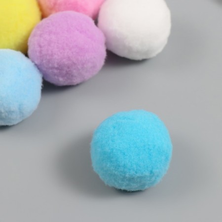 Decor for creativity "Pomponchiki. Pastel" mix d = 4 cm set 6 pcs-2