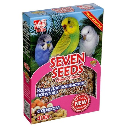 Seven Seeds Special food for wavy parrots, with a nut, 400 g-5