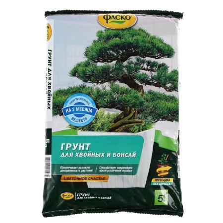 Soil FASCO for coniferous and bonsai flower happiness, 5 liters-6
