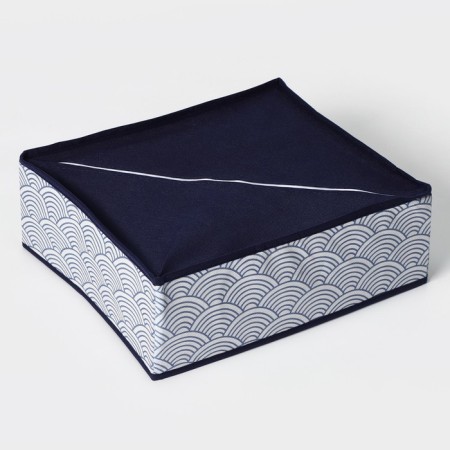 Organizer for storing linen of the Dolyan "Wave", 18 cells, 35 × 30 × 12 cm, blue color blue-4