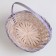 Wicker basket, d23 x 17 x 10/36 cm, purple, bamboo
