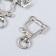Carabiner Metal with a ring "Head of a cat" silver 3.4x2.1 cm