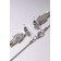 Set 2 objects: earrings, pendant "waterfall" square, white color in silver