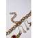 Set 2 objects: earrings, necklace "magnificent age", white-red color in gold, 42cm