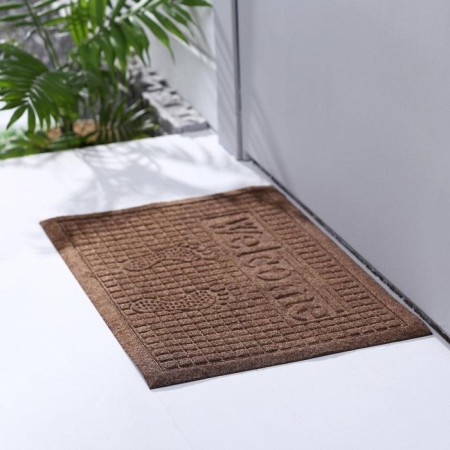 Walker -shaped mature rug without edging the “Welcome Figure”, 40 × 60 cm, color mix-12