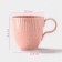 Coral mug "Coral", 350 ml, porcelain, pink