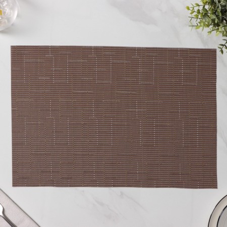 Set of serving napkins on the table "Cher", 4 pcs, 30 × 45 cm, brown color-4