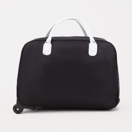 Road bag 20 "on wheels, lightning department, external pocket, black color-1