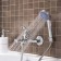 Bath mixer "RMS" SL132-009E, pour 95 mm, shower set, zinc, chromium