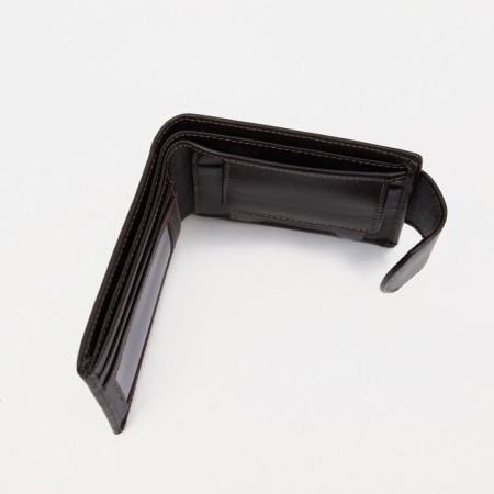 Male purse on a magnet, brown color-3