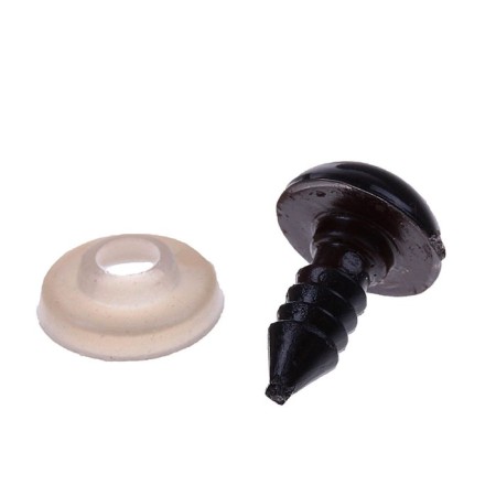 Rifle eyes with plugs, translucent, set 4 pcs, brown color, size 1pc: 1.2 × 1.2 cm-1