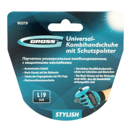 Universal GROSS 90319 gloves, combined, with protective pads, size 9-5