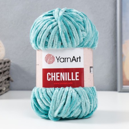Yarn "Chenille" 100% micropoliester 90m/100g (570 St. Biryuzovaya)