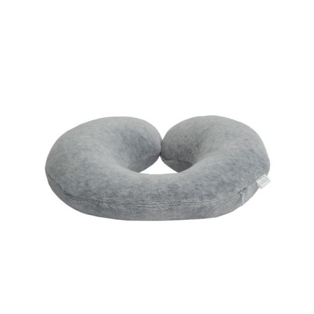 Soft Bagel neck pillow, size 23x28 cm, gray color-3