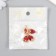 Decor for creativity plastic "drop with golden flowers" Rubin Crystal 2x1.2 cm