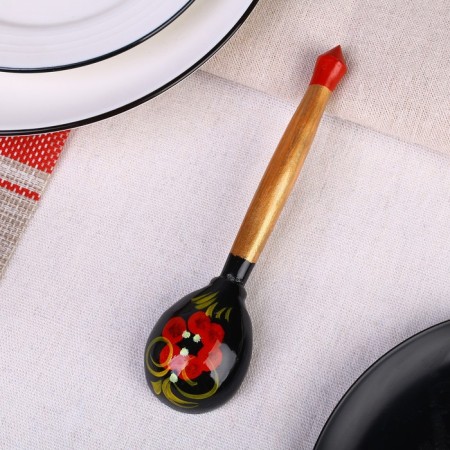 Spoon wooden, painted, small-2
