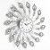 Wall clock, series: openwork, "feathers", smooth move, d-38 cm, dial 13 cm