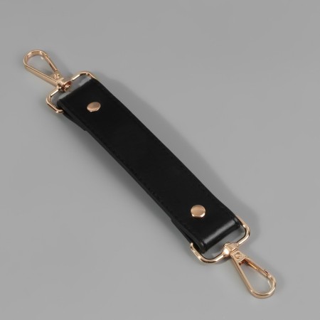 Handle for a bag, with carbines, 20 ± 1 cm × 2.5 cm, black/gold color-1