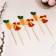 Topper "hare", with a flower and a carrot, a set of 6 pcs.