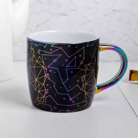 Ceramic mug “Baby, you are space”, 300 ml, black color-2