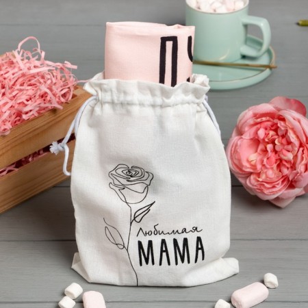 Gift set "Mom" towel 40x73cm, spatula-1