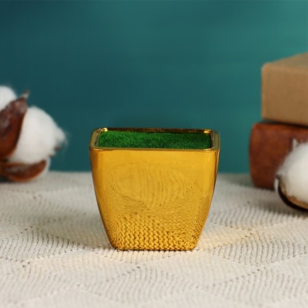 Floristic Kashpo "Axel" gold, 5.5x5x5cm-1