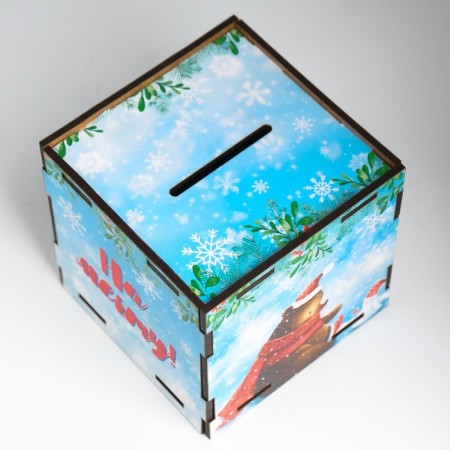 New Year's piggy bank Cube "I smoke for a dream" 10x10x10 cm-5