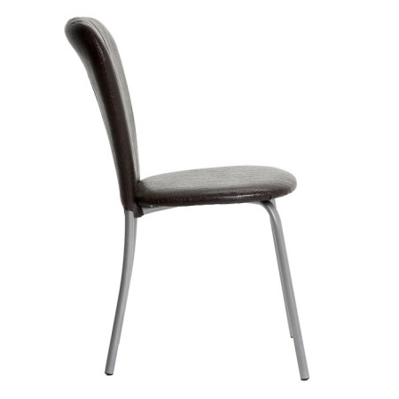 Cafe-2 chair, silver metallic/chocolate reptile-3