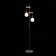 Floor lamp EVOLUCE. SL1142.405.01. Bagetti. 2x60 watts, E27, 24x26x160 cm, black color, light wood
