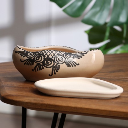 Flower pot "Bonsai 2/waves" pattern 0.8l-5