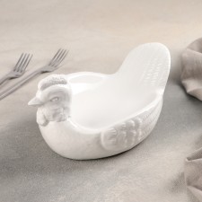 Блюдо керамическое сервировочное «Курочка», 23×15 см