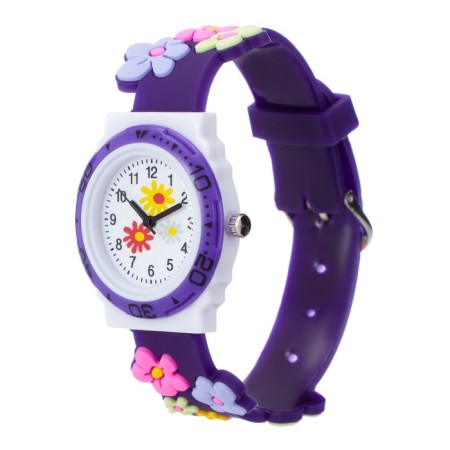 Watch is a wrist-on, "flowers", d-2 cm, strap silicone L-20 cm-1
